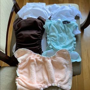 Bundle of 5 cloth diapers